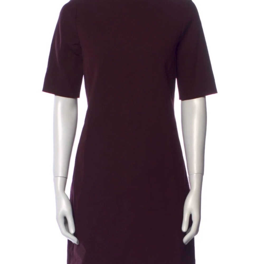 Theory Plum Short-Sleeve Midi Sheath Dress